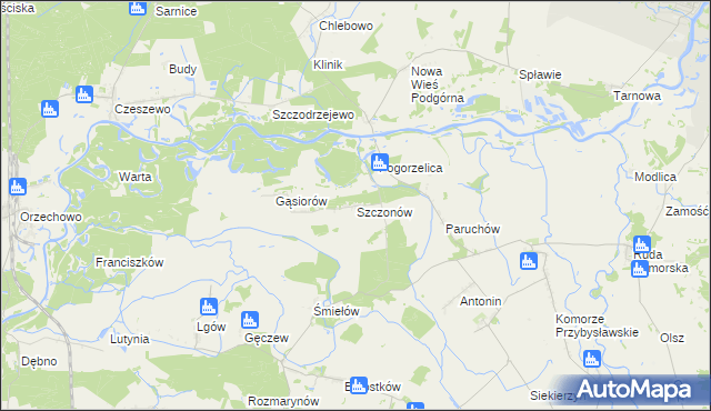 mapa Szczonów, Szczonów na mapie Targeo