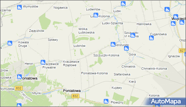 mapa Szczuczki-Kolonia, Szczuczki-Kolonia na mapie Targeo