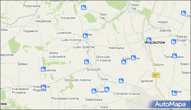 mapa Szczuczki VI Kolonia, Szczuczki VI Kolonia na mapie Targeo