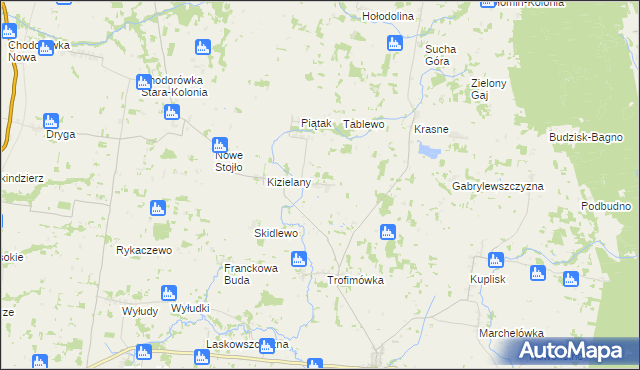 mapa Szczuki gmina Janów, Szczuki gmina Janów na mapie Targeo