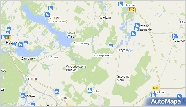 mapa Szczupliniak, Szczupliniak na mapie Targeo