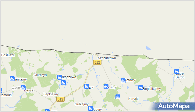 mapa Szczurkowo, Szczurkowo na mapie Targeo