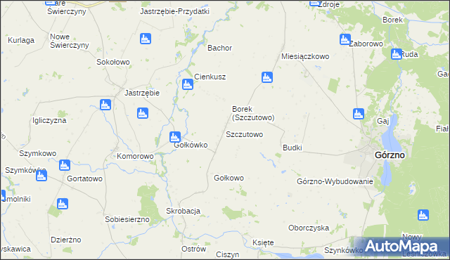 mapa Szczutowo gmina Górzno, Szczutowo gmina Górzno na mapie Targeo