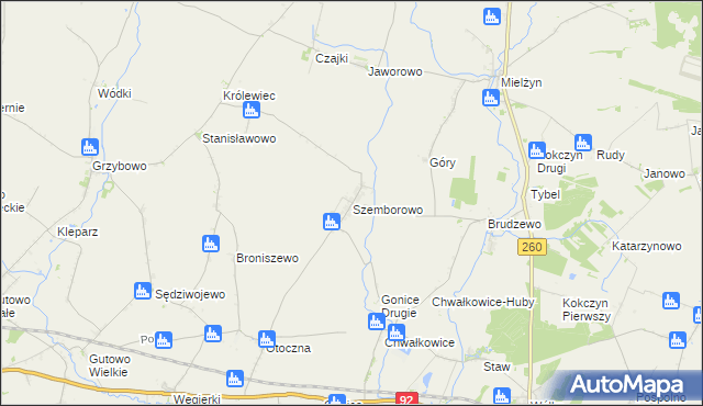 mapa Szemborowo, Szemborowo na mapie Targeo