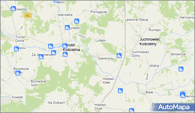 mapa Szerenosy, Szerenosy na mapie Targeo