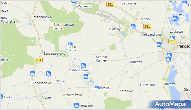 mapa Szeroki Kamień, Szeroki Kamień na mapie Targeo