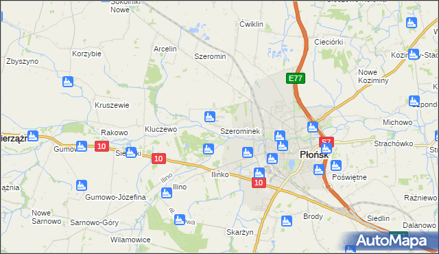 mapa Szerominek, Szerominek na mapie Targeo