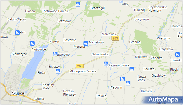 mapa Szkudłówka, Szkudłówka na mapie Targeo