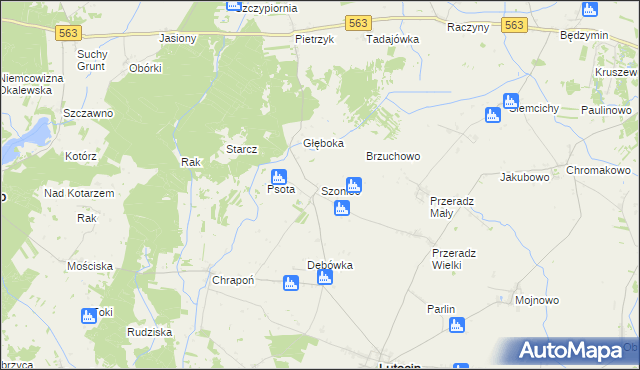 mapa Szoniec, Szoniec na mapie Targeo