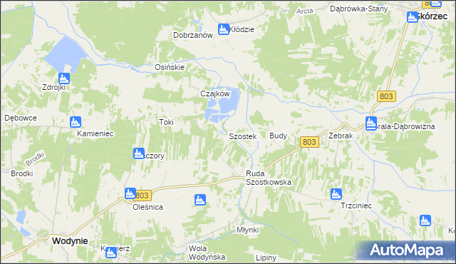 mapa Szostek, Szostek na mapie Targeo