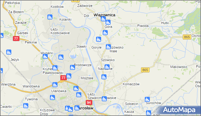 mapa Szówsko, Szówsko na mapie Targeo