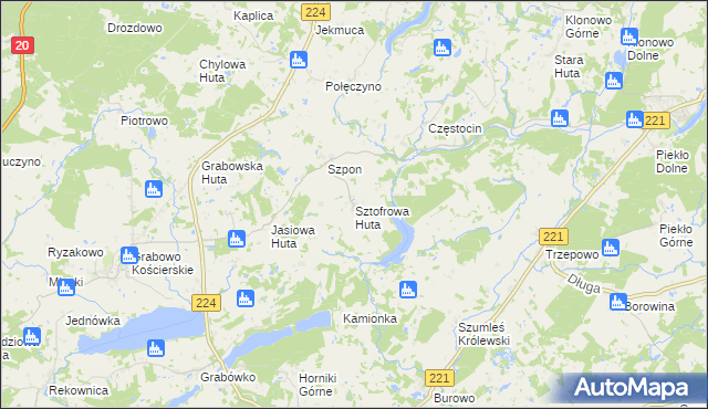 mapa Sztofrowa Huta, Sztofrowa Huta na mapie Targeo