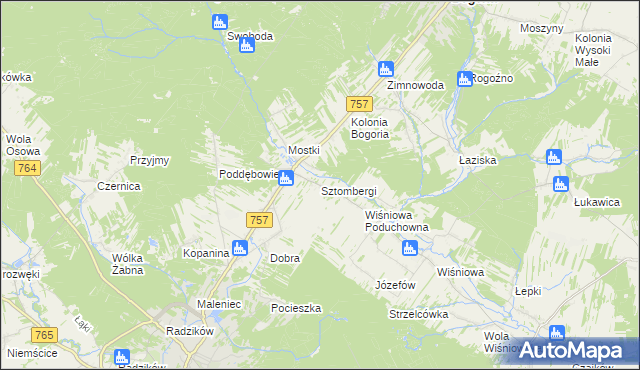 mapa Sztombergi, Sztombergi na mapie Targeo