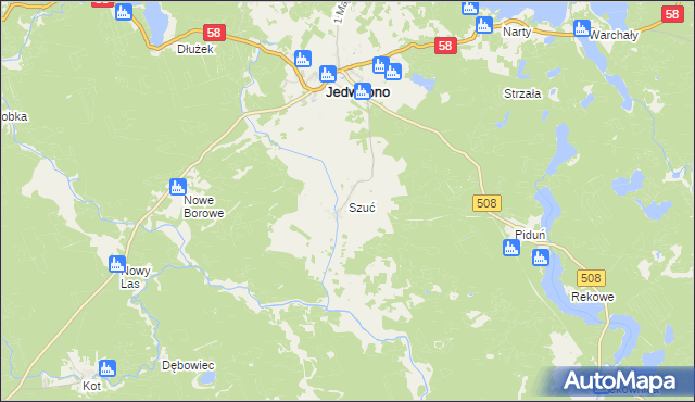 mapa Szuć, Szuć na mapie Targeo