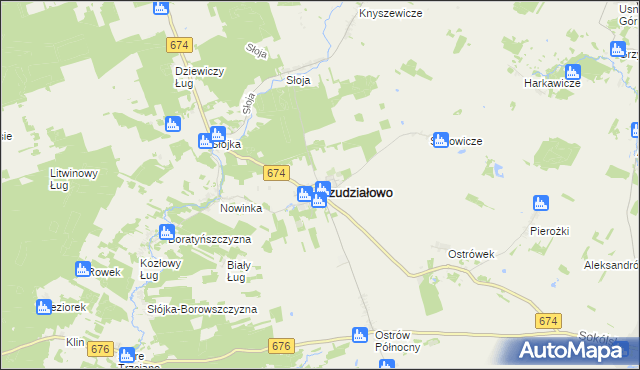 mapa Szudziałowo, Szudziałowo na mapie Targeo