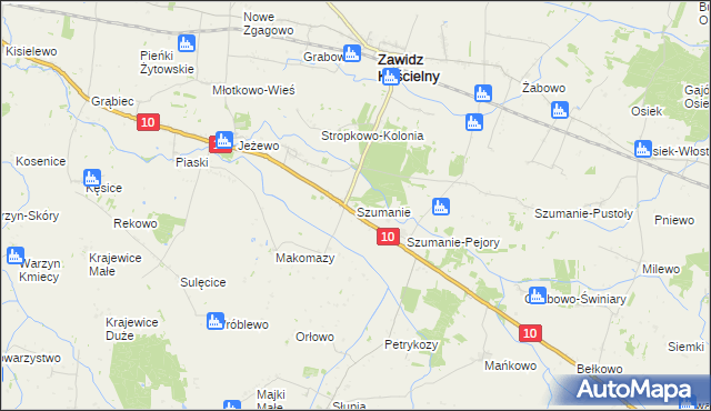 mapa Szumanie, Szumanie na mapie Targeo