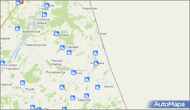 mapa Szymaki gmina Kuźnica, Szymaki gmina Kuźnica na mapie Targeo