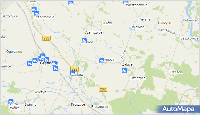 mapa Szymocin, Szymocin na mapie Targeo