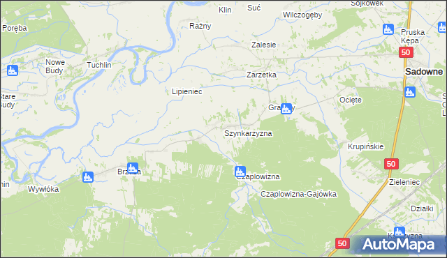 mapa Szynkarzyzna, Szynkarzyzna na mapie Targeo