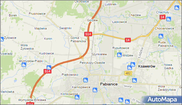 mapa Szynkielew, Szynkielew na mapie Targeo