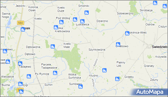 mapa Szynkowizna, Szynkowizna na mapie Targeo