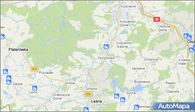 mapa Szyszkowa, Szyszkowa na mapie Targeo