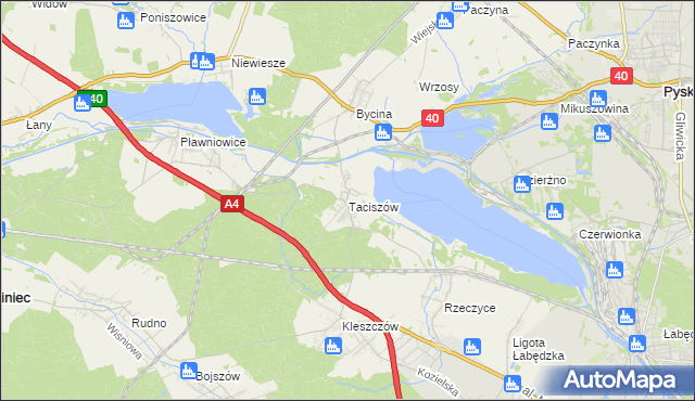 mapa Taciszów, Taciszów na mapie Targeo