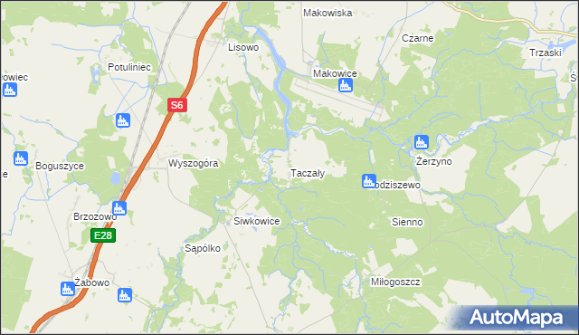 mapa Taczały, Taczały na mapie Targeo