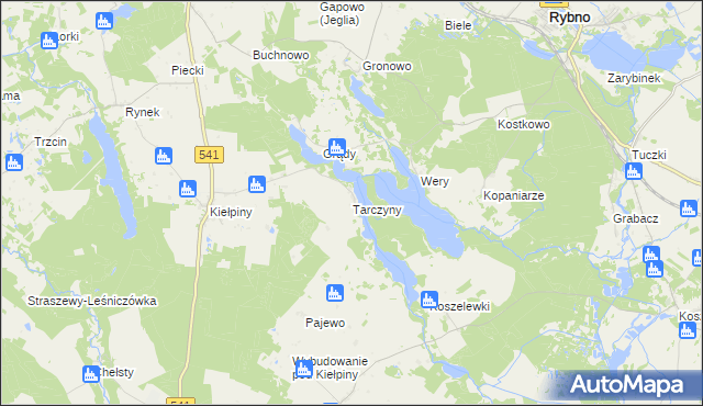 mapa Tarczyny, Tarczyny na mapie Targeo