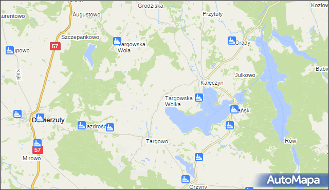 mapa Targowska Wólka, Targowska Wólka na mapie Targeo