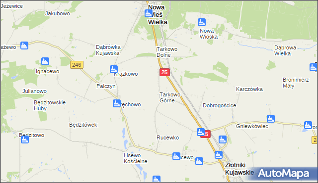 mapa Tarkowo Górne, Tarkowo Górne na mapie Targeo