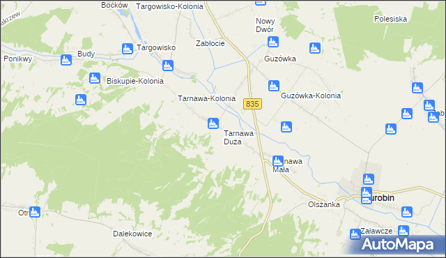 mapa Tarnawa Duża, Tarnawa Duża na mapie Targeo