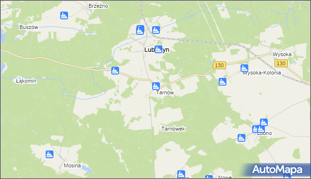 mapa Tarnów gmina Lubiszyn, Tarnów gmina Lubiszyn na mapie Targeo