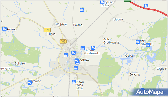 mapa Tarnów Grodkowski, Tarnów Grodkowski na mapie Targeo