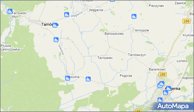 mapa Tarnowiec gmina Tarnówka, Tarnowiec gmina Tarnówka na mapie Targeo