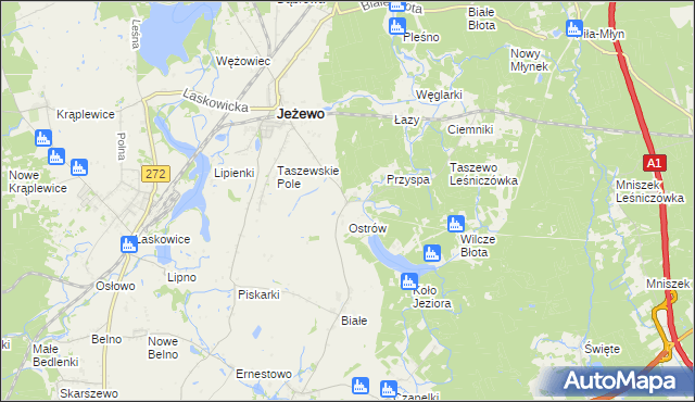 mapa Taszewko, Taszewko na mapie Targeo