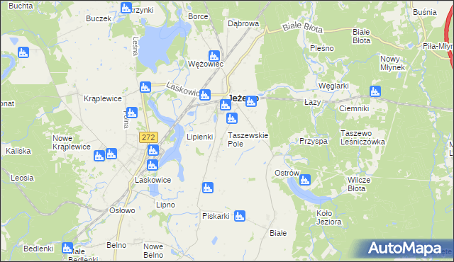 mapa Taszewskie Pole, Taszewskie Pole na mapie Targeo