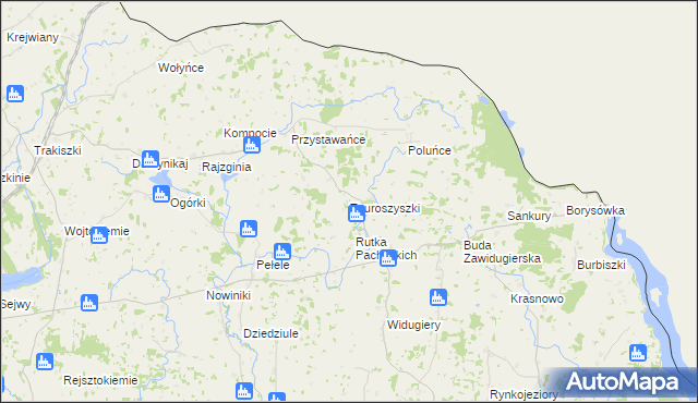 mapa Tauroszyszki, Tauroszyszki na mapie Targeo