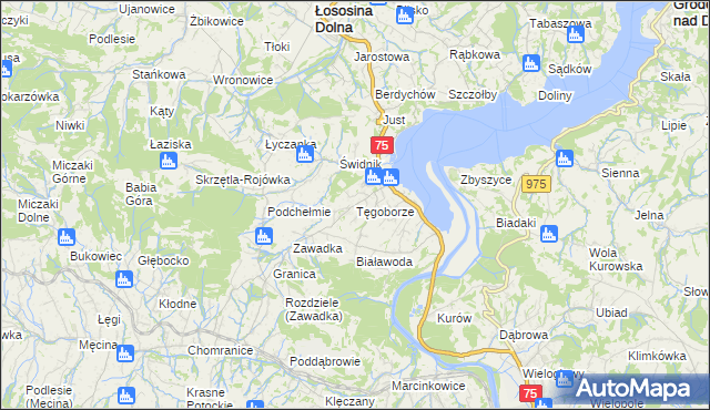mapa Tęgoborze, Tęgoborze na mapie Targeo