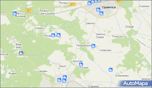 mapa Terespotockie, Terespotockie na mapie Targeo