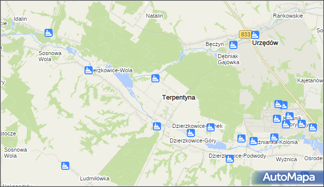 mapa Terpentyna, Terpentyna na mapie Targeo