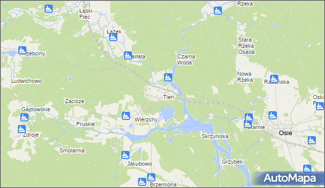 mapa Tleń, Tleń na mapie Targeo