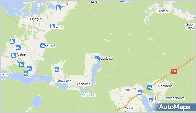mapa Tobołowo, Tobołowo na mapie Targeo
