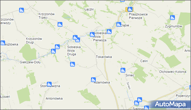 mapa Tokarówka, Tokarówka na mapie Targeo