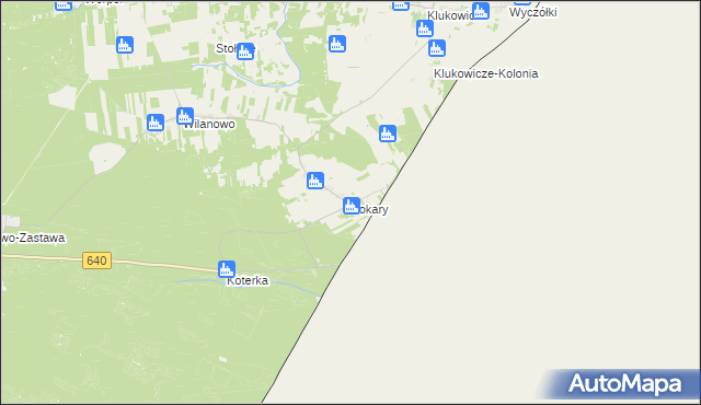 mapa Tokary gmina Mielnik, Tokary gmina Mielnik na mapie Targeo