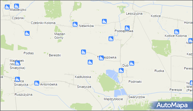 mapa Tomaszówka gmina Komarów-Osada, Tomaszówka gmina Komarów-Osada na mapie Targeo