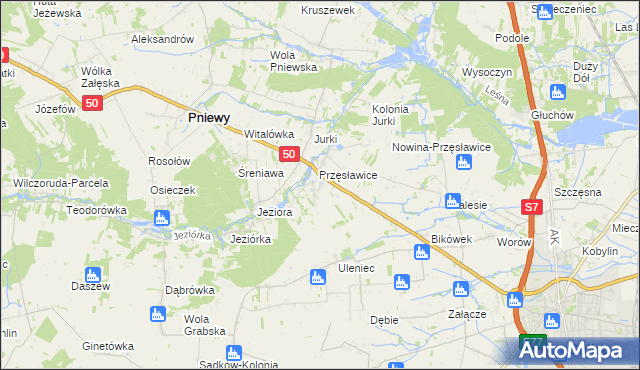 mapa Tomaszówka gmina Pniewy, Tomaszówka gmina Pniewy na mapie Targeo