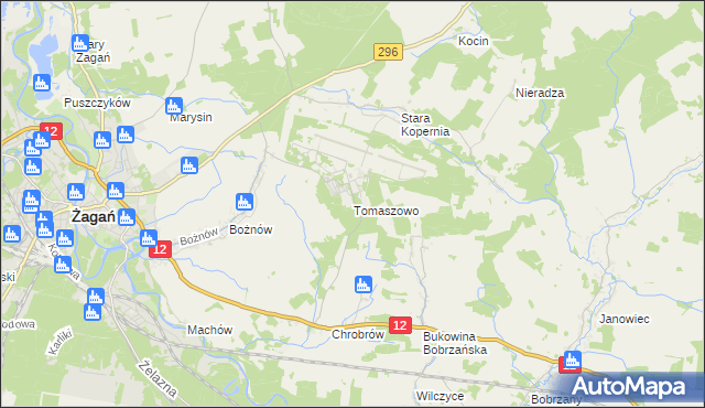 mapa Tomaszowo, Tomaszowo na mapie Targeo