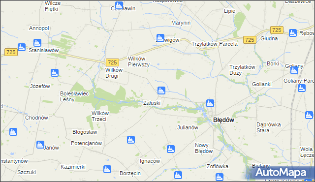 mapa Tomczyce gmina Błędów, Tomczyce gmina Błędów na mapie Targeo