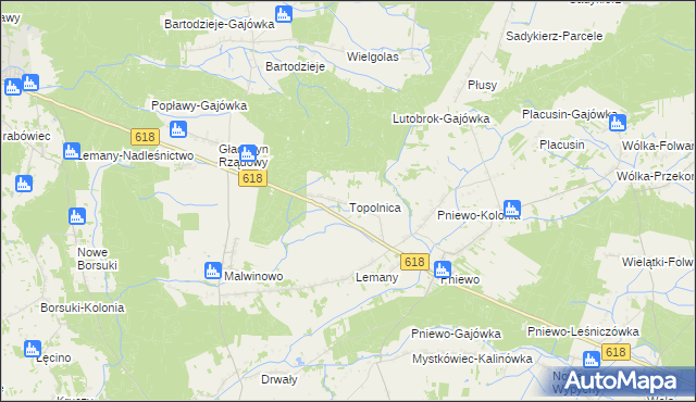 mapa Topolnica, Topolnica na mapie Targeo